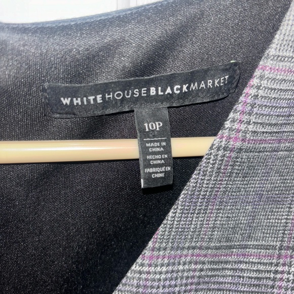 White House Black Market Black and Gray Dress Plaid Dress - Picture 4 of 4